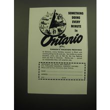 1949 Ontario Canada Ad - Something doing every minute in Ontario