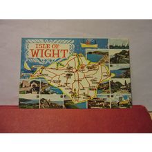 ISLE OF WIGHT map used postcard 1978 pm #