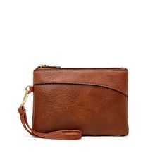 Women Card Holder Phone Organizer Ladies Travel Purse Brown