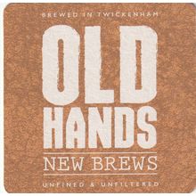 BEER MAT - OLD HANDS NEW BREWS (TWICKENHAM) - (Cat No 001) - (2016)