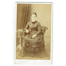 Victorian cdv photo young woman seated Beith & Johnstone photographer