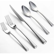 Alata Bailey 20-Piece Forged Silverware Set Stainless Steel Flatware Set,Service