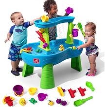 Step2 Rain Showers Splash Pond Toddler Water Table, Kids Water and Sand Activity