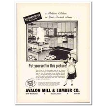 avalon mill lumber company 1953 kitchen maid modern home vintage ad