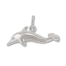 925 Sterling Swimming Dolphin Pendant