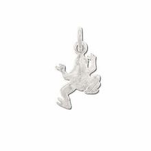 Sterling Silver Climbing Frog Charm Pendant