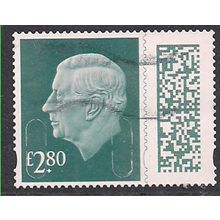 GB 2024 KC 3rd £2.80 Slate Blue Barcode Machin Used SG V5027 ( K397 )