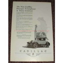 1925 Cadillac Eight Car Ad, Emerges Triumphant!!