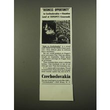 1948 Czechoslovakia Tourism Ad - Business Opportunity