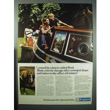 1974 England Tourism Ad - Towed by A Horse Called Fred