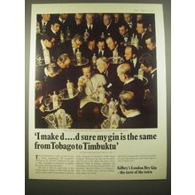1966 Gilbey's London Dry Gin Ad - I make dÉd sure my gin is the same