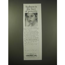 2005 Children, Inc. Ad - Sadness is the face of poverty