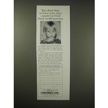 2005 Children, Inc. Ad - You don't have to leave your own country to find
