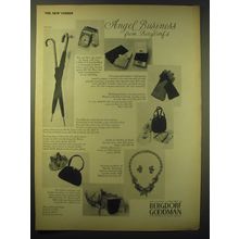 1948 Bergdorf Goodman Fashion Accessories Ad - Angel Business from Bergdorf's