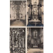 Munich Munchen Neponmukkirche Geist Kirche Dom Hochaltar 4x Real Photo Postcard