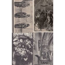 Blutenburg 4x Antique Kirche Inneres Last Supper Three Wise Men Postcard s