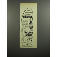 1954 Holland House Dry Martini Mix Ad - You'll always serve the perfect Martini