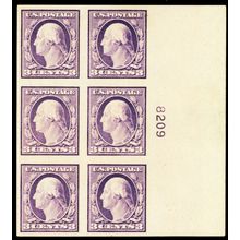 483, Mint XF LH 3¢ Plate Block of Six CV $125.00 * Stuart Katz