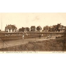 Hardelot Plage Beach Les Tennis Antique French Postcard