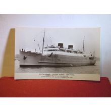 M.V. 'ULSTER QUEEN' unused vintage postcard RP Liverpool to Belfast Express =
