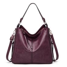 Handbags for Women Large Designer Ladies Hobo bag Bucket Purse Faux Leather Purp