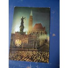 frankfurt fountain postcard