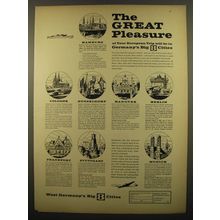 1961 German Tourist Office Ad - The Great Pleasure of your European trip