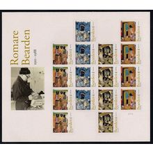 Romare Bearden American Artist Sheet of 16 Current Rate Stamps Scott 4566-69