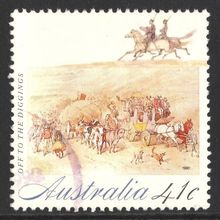 AUSTRALIA 1990: GOLD FEVER - 41c OFF TO THE DIGGINGS USED (G1)