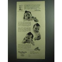 1942 Gerber's Baby Food Ad - Livin' Sure is Easy