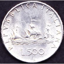 1966 Italy 500 Lire Silver Coin