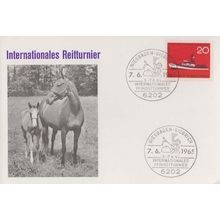 German Horse Show Internationales Reitturnier 1965 First Day Cover Rare Postcard