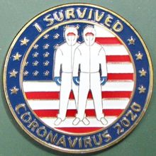 Covid 19 Hero. Challenge Coin. 1.50". 89b.