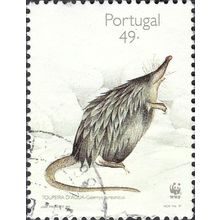 PORTUGAL, MAMMAL, Pyrenean Desman ,Galemys pyrenaicus IV, white 1997, 49Esc