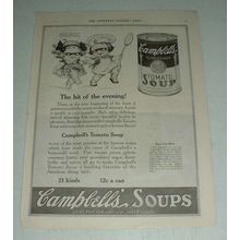 1921 Campbell's Tomato Soup Ad - Hit of the Evening