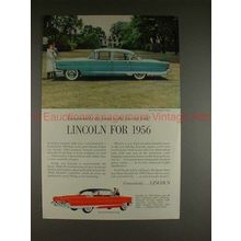 1956 Lincoln Premiere Sedan & Premiere Coupe Car Ad!!
