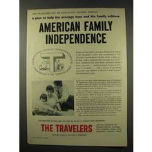 1956 Travelers Insurance Ad - American Family Independence