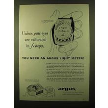 1957 Arugs L-3 and L-44 Meters Ad - Eyes Calibrated
