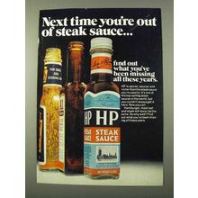 1972 HP Steak Sauce Ad - Next Time You're Out