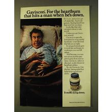 1979 Gaviscon Antacid Ad - Heartburn Hits Man When Down