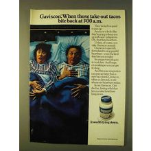 1979 Gaviscon Antacid Ad - Take-Out Tacos Bite Back