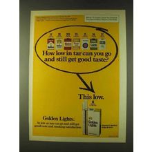 1979 Golden Lights Cigarettes Ad - How Low In Tar