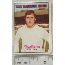 A&BC Footballer Gum card Tony Brown, West Bromwich Albion
