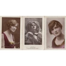 Daily Mirror Beauty Queens 3x Real Photo Old Postcard s