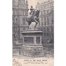 Statue Of The Black Prince Yorkshire 1903 Perhaps Earliest Postcard