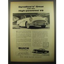 1954 Buick Century Car Ad - Dynaflow's great with this high-powered V8