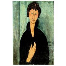 Modigliani Woman With Blue Eyes Painting Postcard