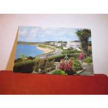 CLIFF ROAD & CASTLE BEACH, FALMOUTH used postcard by J. Salmon 1969 pm =