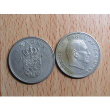 Denmark 1969 1 Krone Coin