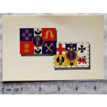 old postcard Queens Personal Flags for use in New Zealand & Australia